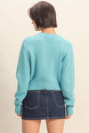CROPPED LONG SLEEVE SWEATER
