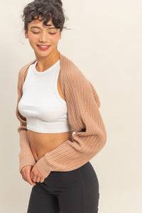 RIBBED KNIT CARDIGAN