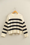STRIPED CREW NECK SWEATER