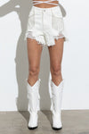 FRINGE RHINESTONE JEAN SHORTS