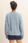 FRONT SEAM CREW NECK SWEATER