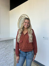 QUILTED HALF ZIP PULLOVER