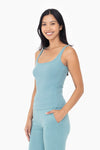 SQUARE NECK RIBBED TANK TOP