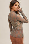 MOCK NECK LACE LONG SLEEVE