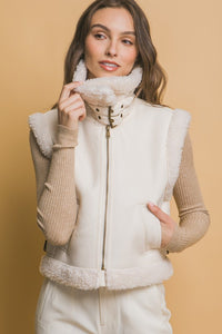 FAUX LEATHER VEST