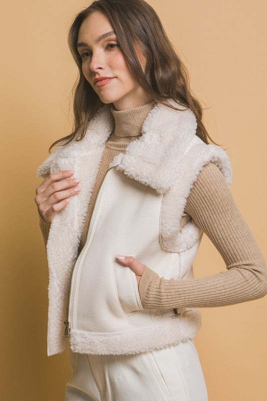 FAUX LEATHER VEST