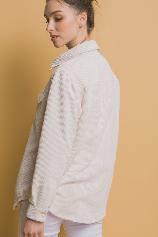 REVERSIBLE BUTTON DOWN JACKET