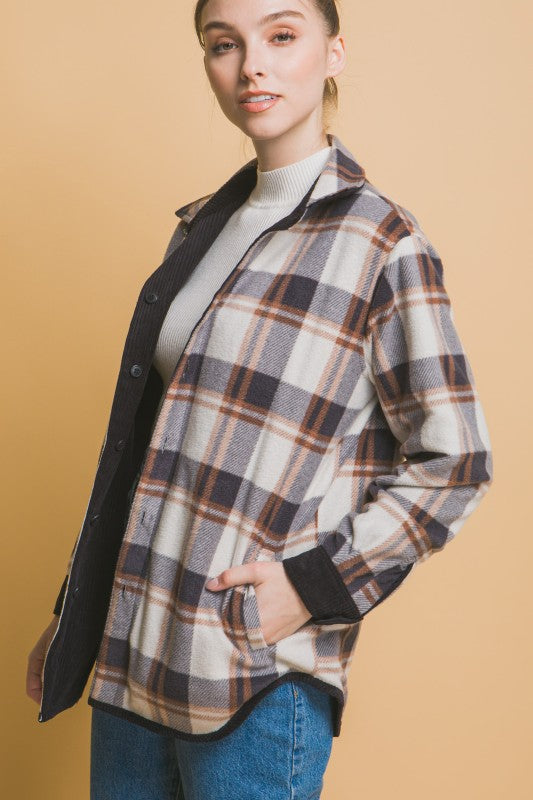 REVERSIBLE BUTTON DOWN JACKET