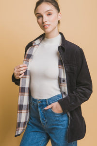 REVERSIBLE BUTTON DOWN JACKET