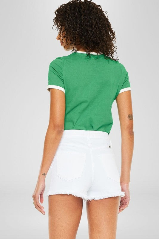 KANCAN HIGH RISE WHITE SHORTS