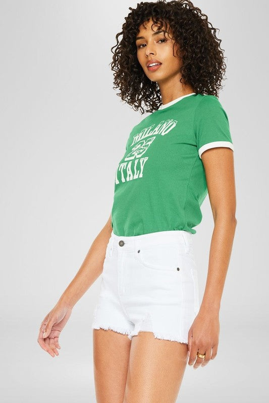 KANCAN HIGH RISE WHITE SHORTS