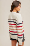STRIPED CREW NECK SWEATER