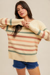 STRIPED CREW NECK SWEATER