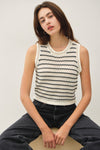 CROCHET KNIT SWEATER TANK