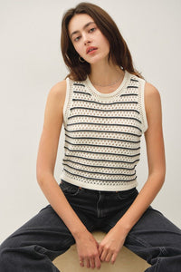 CROCHET KNIT SWEATER TANK