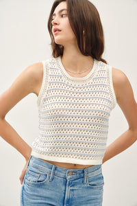 CROCHET KNIT SWEATER TANK