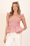 RED GINGHAM TOP
