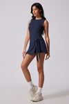 FRONT TIE TENNIS DRESS WITH SHORTS