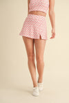 CHERRY GINGHAM ACTIVE SKORT