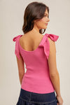 PINK BOW TIE TOP