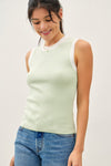 STRIPED KNIT SWEATER TANK