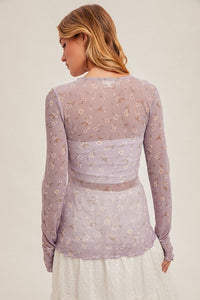 MESH LONG SLEEVE TOP