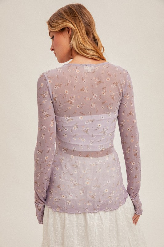 MESH LONG SLEEVE TOP