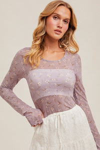 MESH LONG SLEEVE TOP