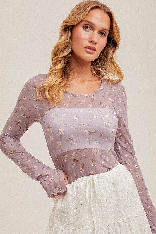 MESH LONG SLEEVE TOP