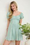 PUFF SLEEVE MINI DRESS