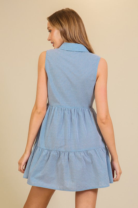 GINGHAM MINI DRESS