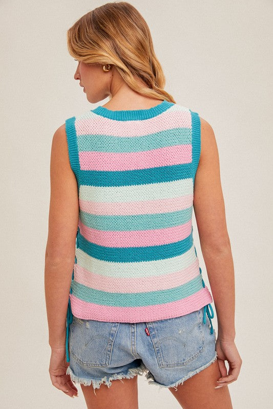 MULTI STRIPE KNIT TOP