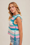 MULTI STRIPE KNIT TOP