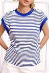 STRIPED SHORT SLEEVE TOP