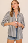 STRIPED BUTTON DOWN SHIRT
