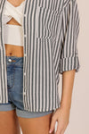 STRIPED BUTTON DOWN SHIRT