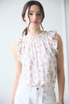 FLORAL RUFFLE TOP