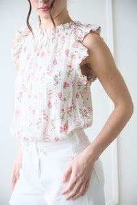 FLORAL RUFFLE TOP