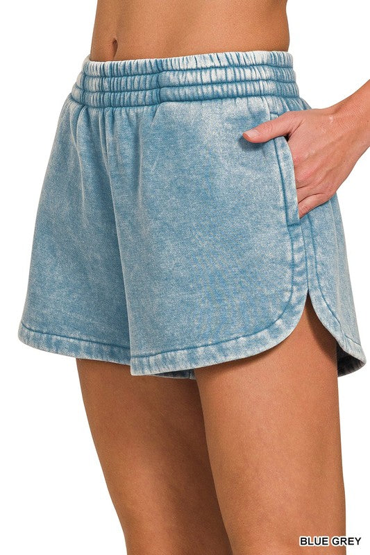 ACID WASHED SHORTS