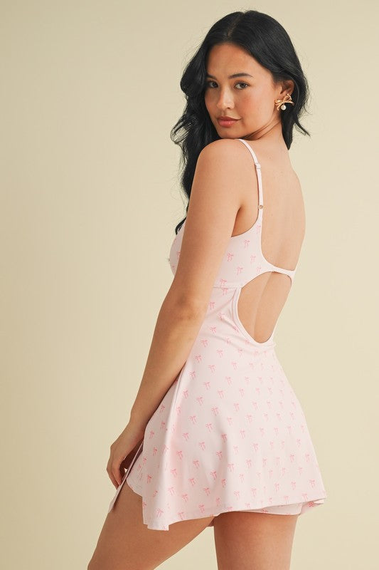 BOW ATHLETIC MINI DRESS