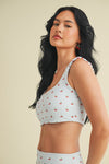 CHERRY PRINT BRA TOP