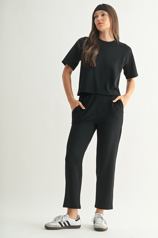 SOFT DRAPE CROPPED PANTS
