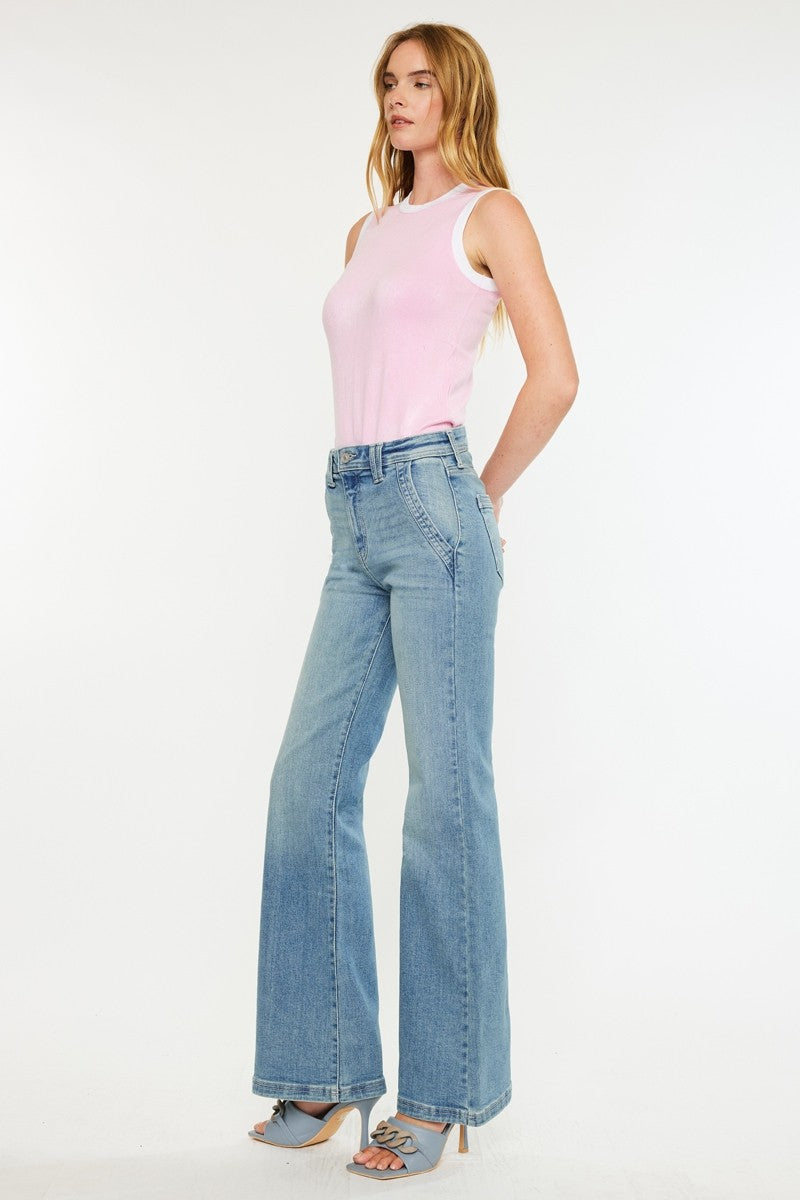 HIGH RISE WIDE FLARE JEANS