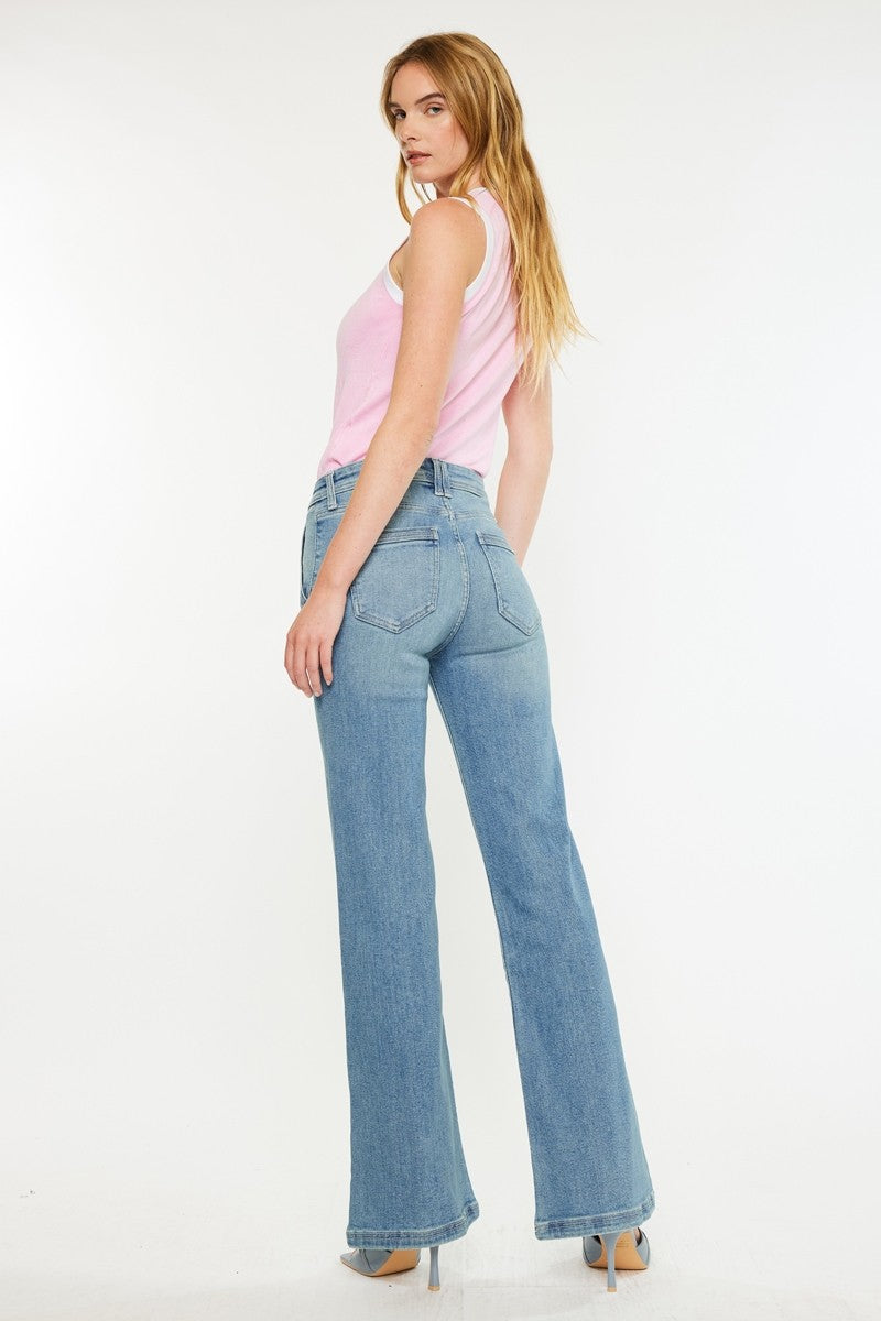 HIGH RISE WIDE FLARE JEANS