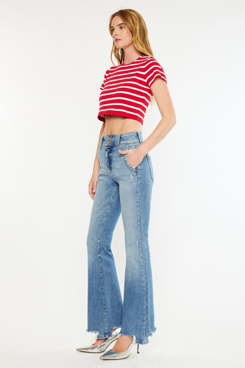 HIGH RISE FLARE JEANS