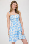 SEA TILE PATTERN MINI DRESS