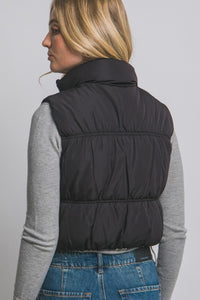 FULL-ZIP REVERSIBLE PUFFER VEST