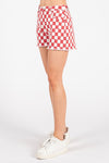 RED & WHITE CHECKERED SHORTS