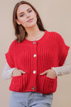 OVERSIZED BUTTON DOWN SWEATER