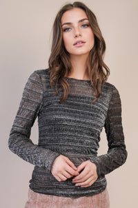 HIGH NECK LUREX TOP